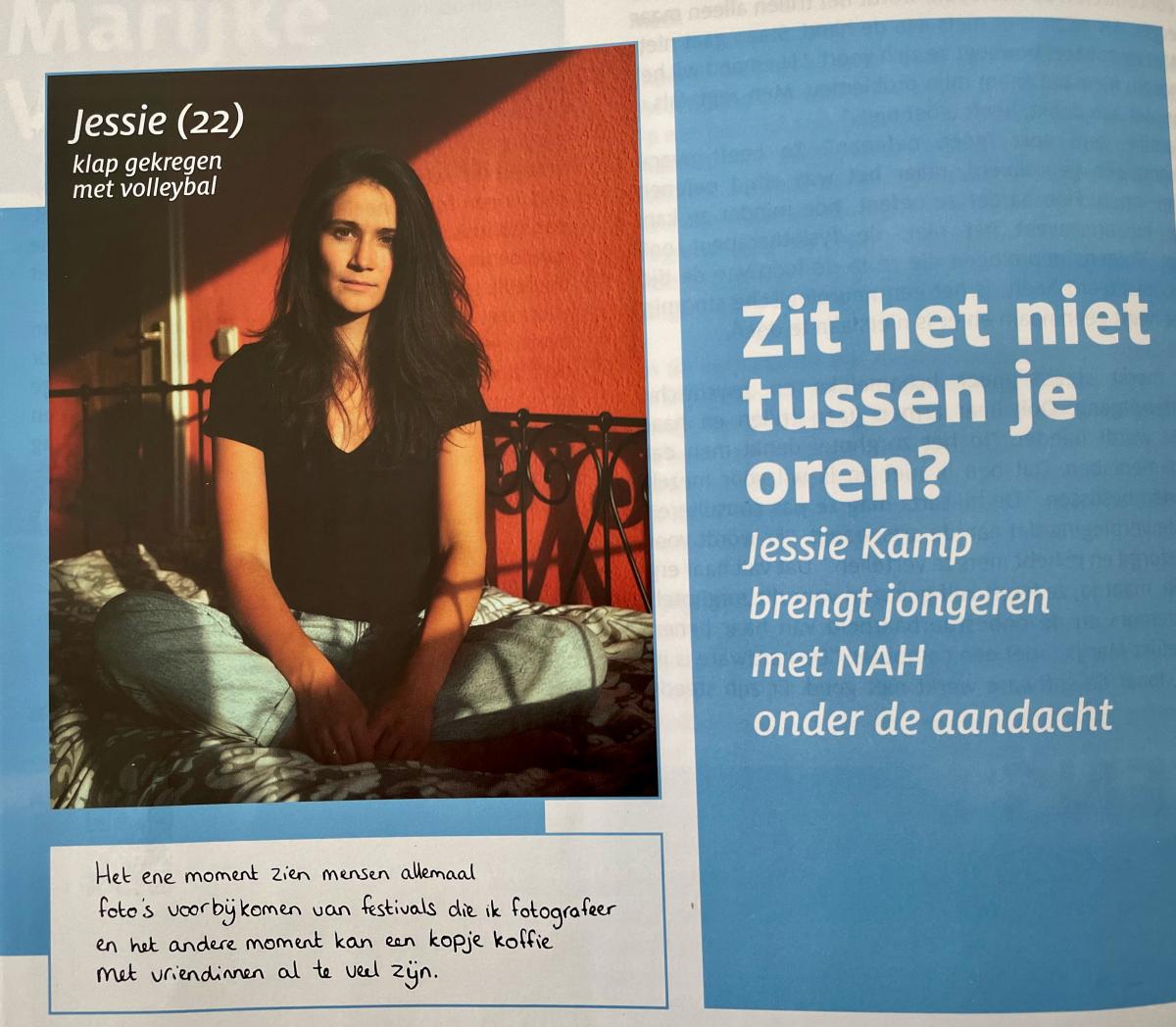 Zit het niet tussen je oren? Jessie Kamp brengt jongeren met NAH onder de aandacht!