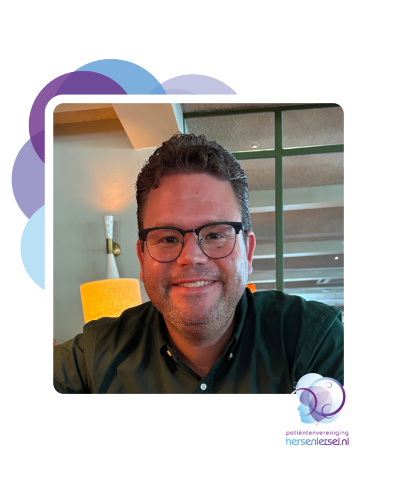 Portret foto van de nieuwe bestuurder van Patiëntenvereniging Hersenletsel.nl Michiel Lindhout