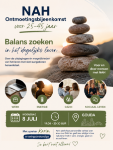 Gouda – Bijeenkomst voor jongvolwassenen (25-45 jaar) met hersenletsel: Balans zoeken in het dagelijks leven