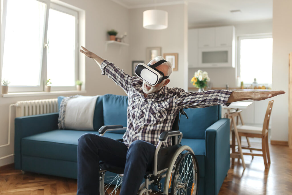 Man met VR bril